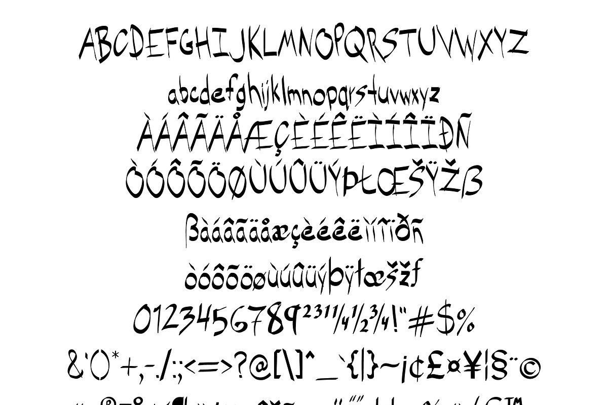Faux Angst Font, a Handwritten Font by noonsun (Photo 5 of 6)