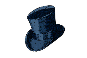 Gentleman Hat Sketch Hand Drawn