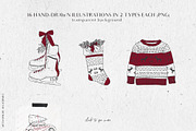 Minimalist Christmas clipart, a Seasonal Illustration by AyaLormus (Thumbnail 4 of 7)