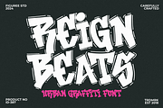 Reign Beats - Urban Graffiti Font, a Blackletter Font by figuree studio (Thumbnail 1 of 7)