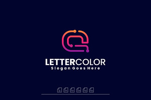 Logo Letter Q Gradient Colorful