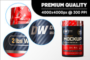 2lb Whey Protein Jar Mockup B1-Pro, a Packaging Mockup by Design Warlord (Thumbnail 12 of 16)