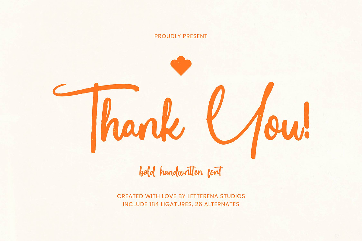 Buntic Regal Bold Handwritten Font, a Script Font by Letterena Studios Script (Photo 20 of 20)