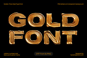Golden Flow Font, a Handwritten Font by Handmadefont
