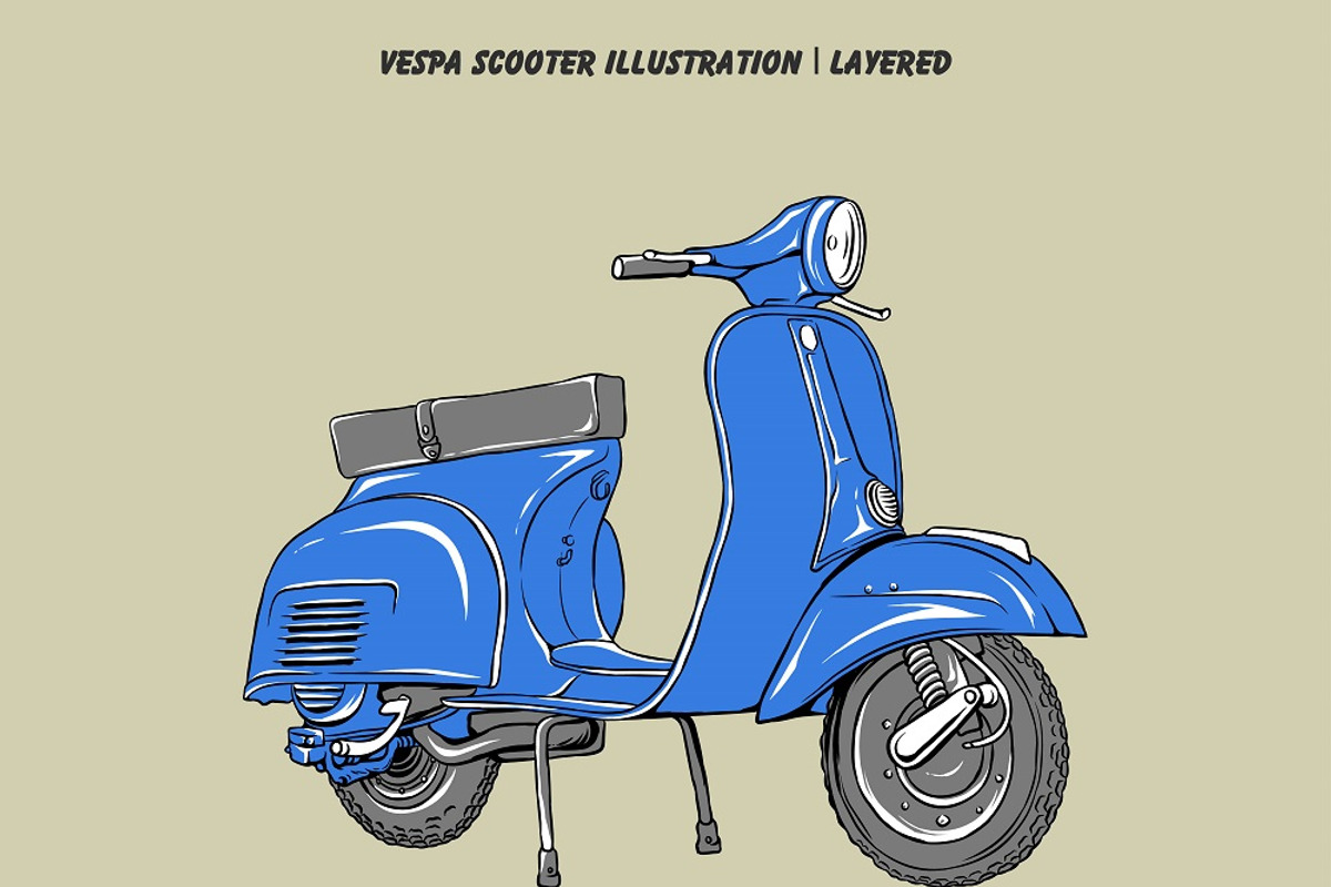 VESPA VECTOR ILLUSTRATION, an Illustration by Ben studio (Photo 3 of 5)