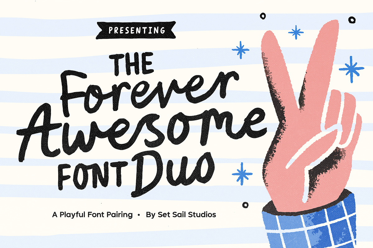 Forever Awesome Font Duo, a Handwritten Font by Sam Parrett (Photo 1 of 8)