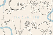 Rococo bows and frames collection, a Decorative Illustration by Nataly_is_Drawing (Thumbnail 1 of 6)
