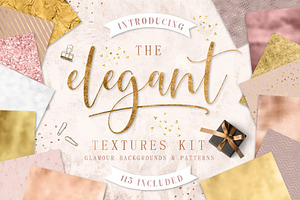 Gold Textures & Elements Bundle