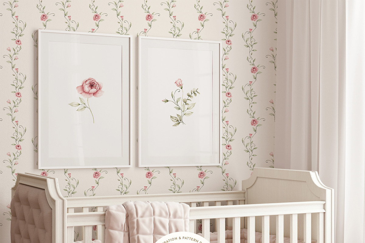 Watercolor Blush Roses Floral Set, a Decorative Illustration by Carol Lozove (Photo 39 of 50)