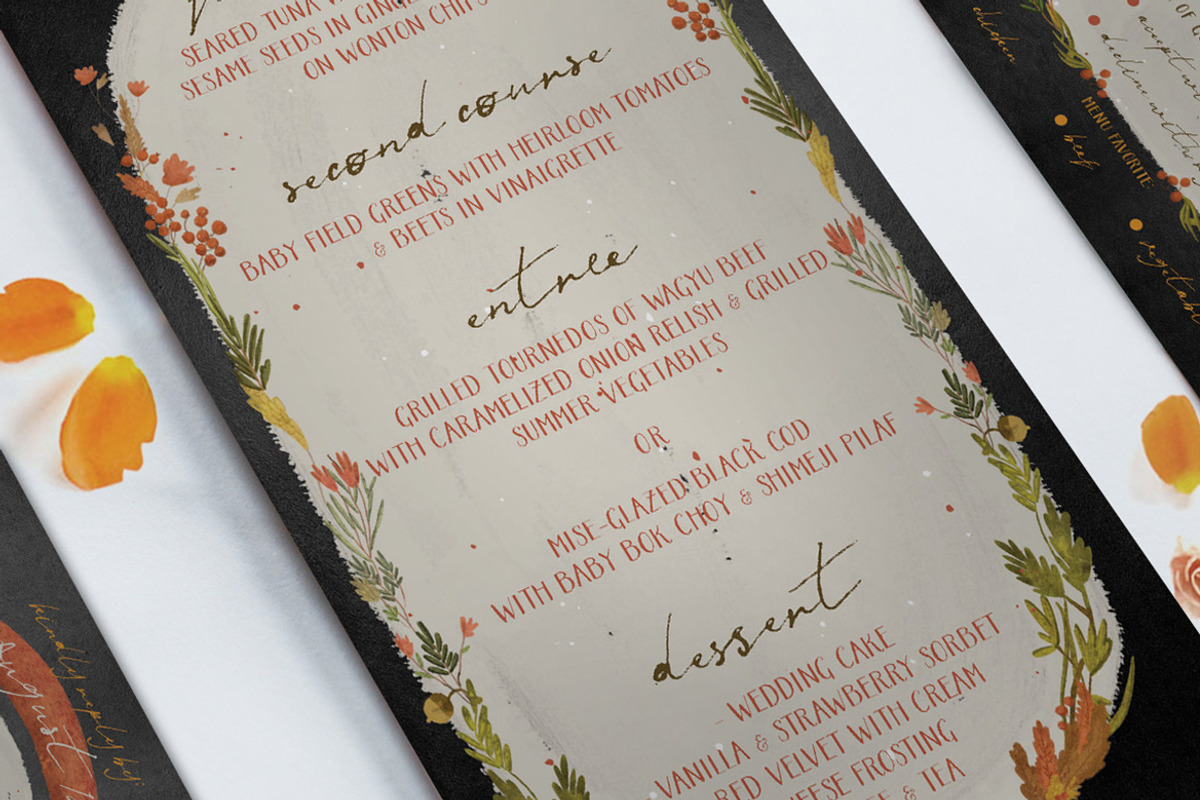 Autumn Floral Wedding Suite, an Invitation Template by BlueRobinDesignShop (Photo 7 of 12)