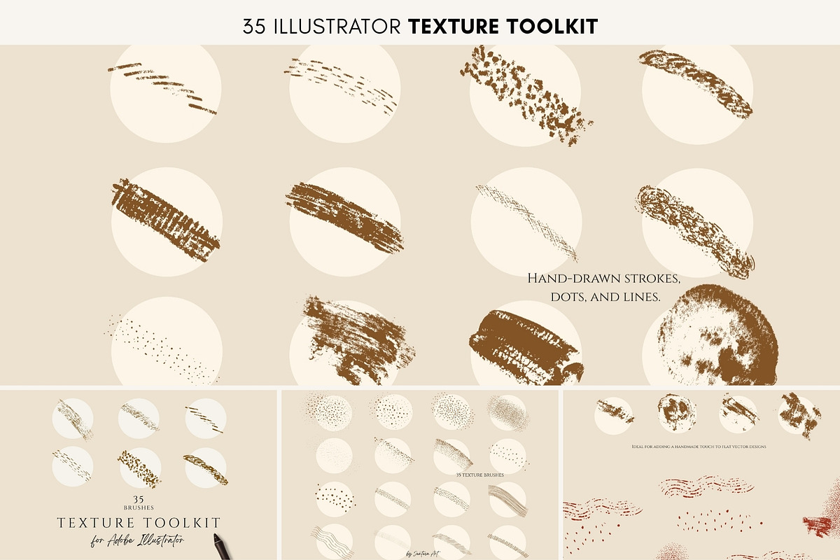 150 Illustrator Brush Bundle, a Brush Add-On by Jenteva Art (Photo 15 of 19)