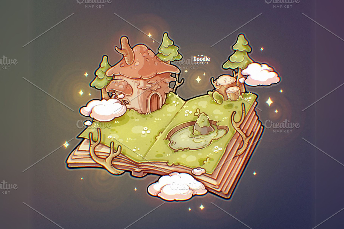 Dreamy Books Stamp Brushes, a Brush Add-On by TheDoodleSweets (Photo 6 of 6)