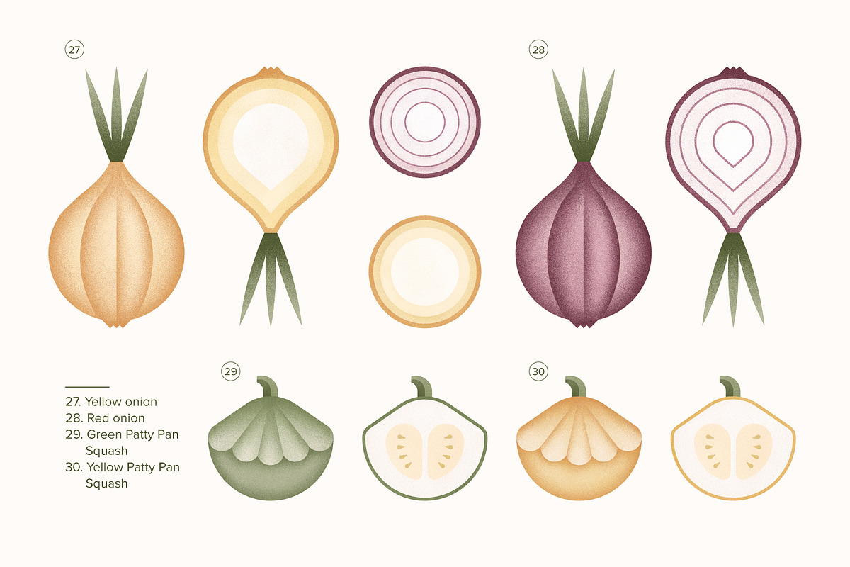 Vegan Illustration Set, a Food Illustration by Paulina Sara Design (Photo 8 of 12)