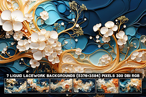 7 Liquid Lacework Backgrounds