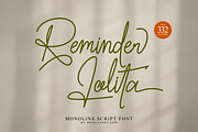 Reminder Lolita, a Script Font by Majelis Art (Thumbnail 1 of 10)