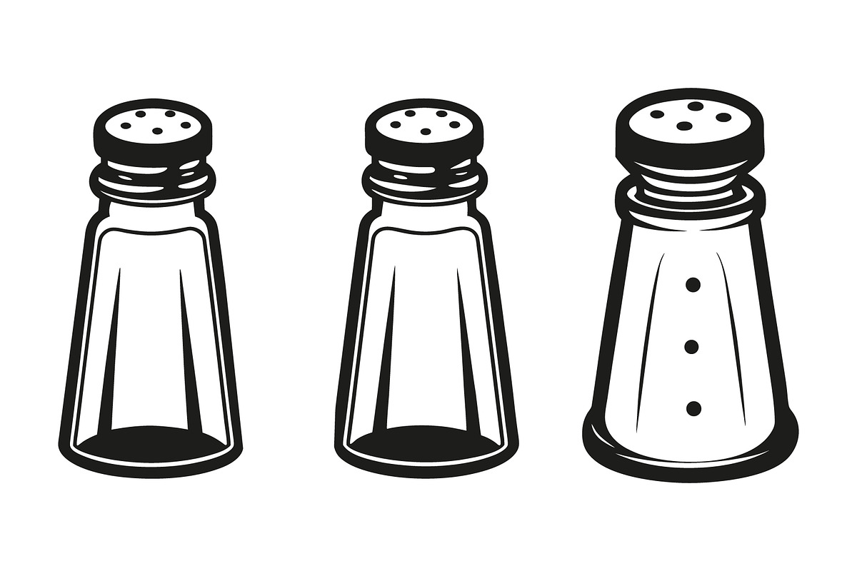 Salt and pepper shaker illustrations, an Object Graphic by Billah Hub