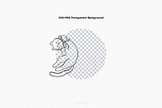 Hand-Drawn Cat Clipart Bundle, an Animal Illustration by Victoruler (Thumbnail 4 of 9)