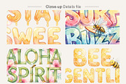 Summer Bee Watercolor Sublimation, an Illustration by Artnoy (Thumbnail 4 of 8)