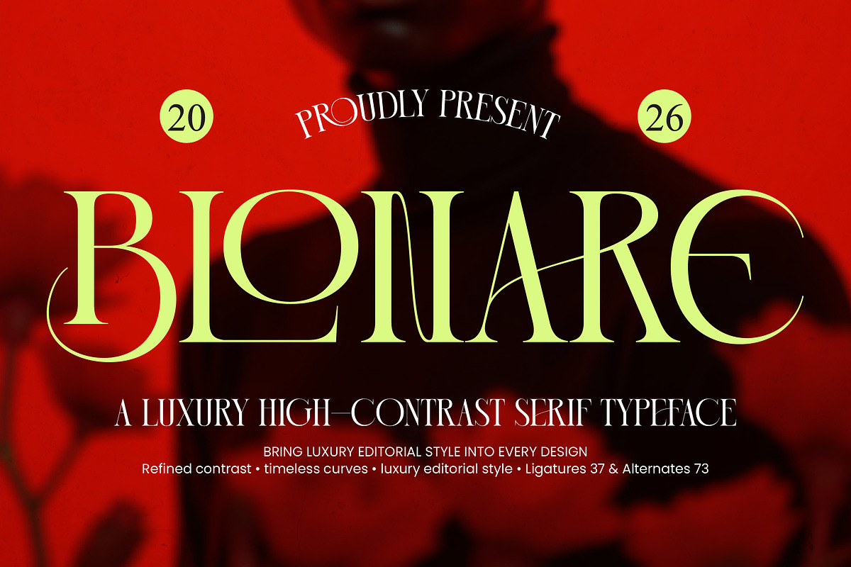Blonare Luxury High Contrast Serif, a Serif Font by timelesstype.co (Photo 1 of 15)