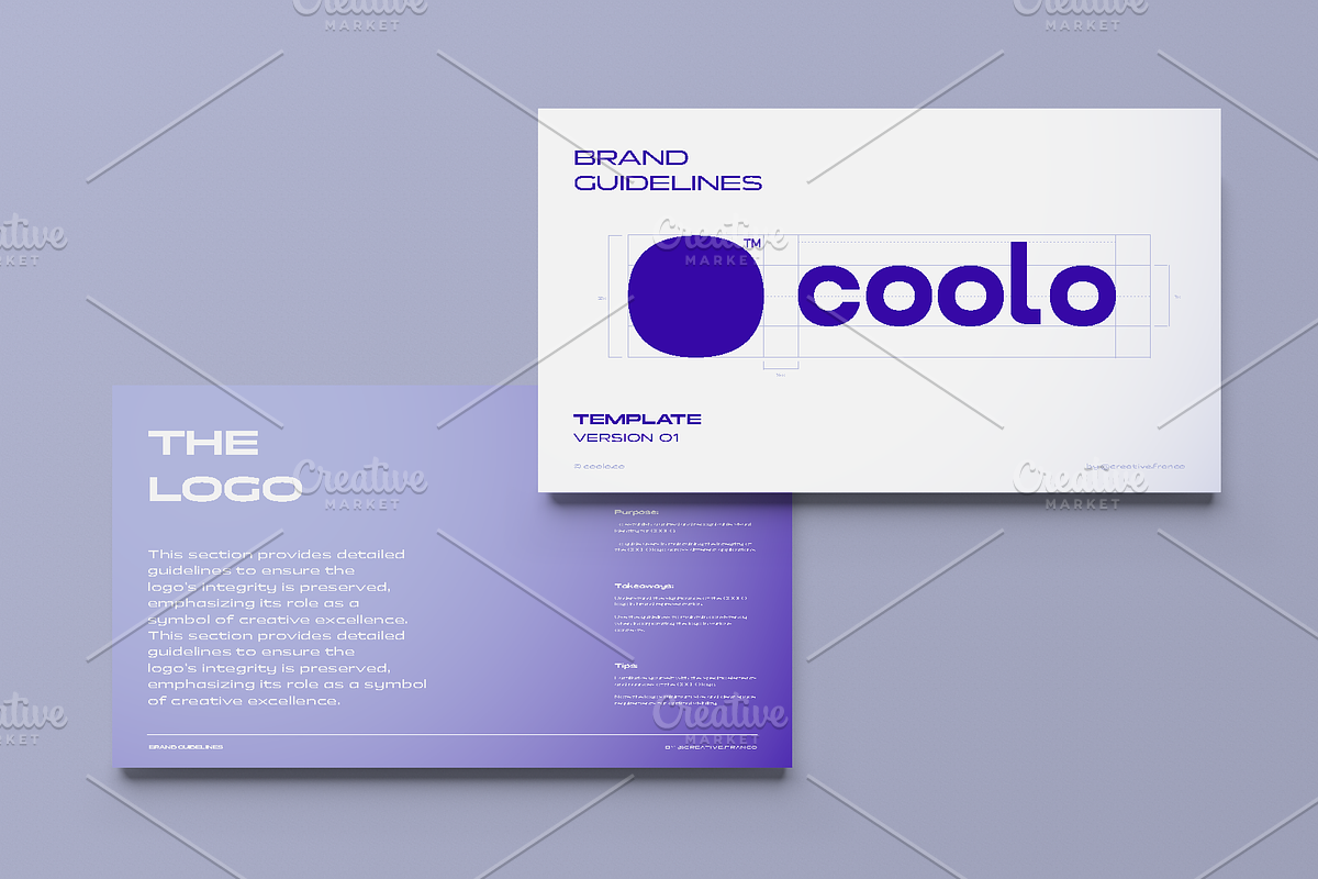 COOLO  Brand Guidelines Template, a Presentation Template by @creative.franco (Photo 4 of 9)