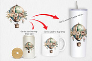 Hot Air Balloon Clipart, a Graphic by Artnoy (Thumbnail 4 of 5)