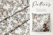 Rabbits and flowers collection, an Animal Illustration by Wenona (Thumbnail 2 of 7)