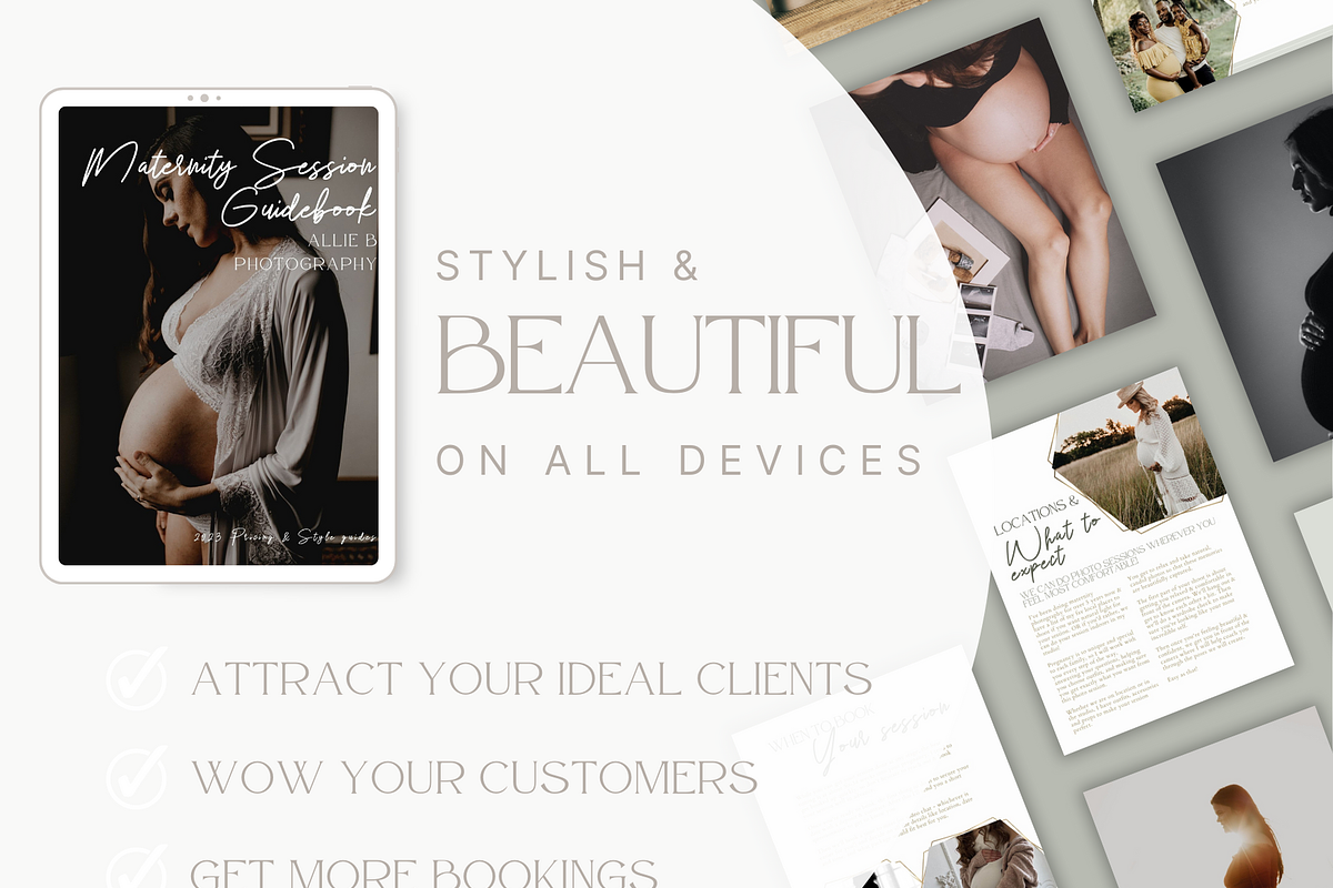 GOLD Maternity Photography Guide, a Magazine Template by Signature Edits (Photo 5 of 11)