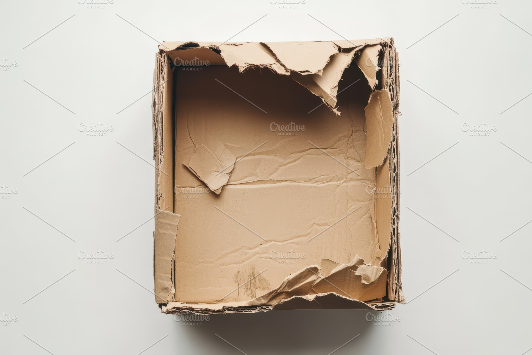 Damaged cardboard box resting, a Photo by Pavel_design