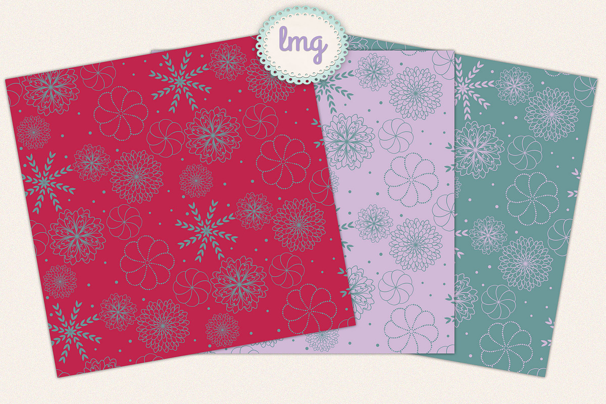 Floral Seamless Pattern, a Pattern Graphic by Lavender Mint Graphics (Photo 3 of 3)