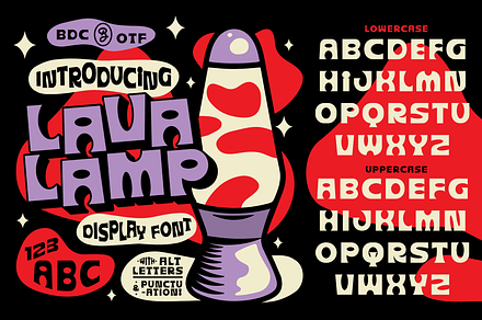 Lava Lamp Display Font
