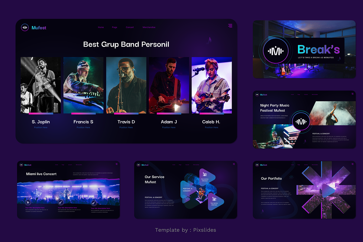 Music Festival & Concert Keynote, a Presentation Template by Pixslides (Photo 4 of 8)