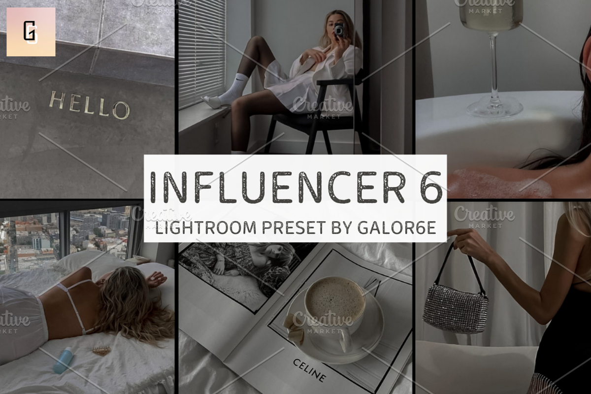 Lightroom Preset INFLUENCER GALOR6E, a Layer Style Add-On by GALOR6E PRESETS (Photo 1 of 2)
