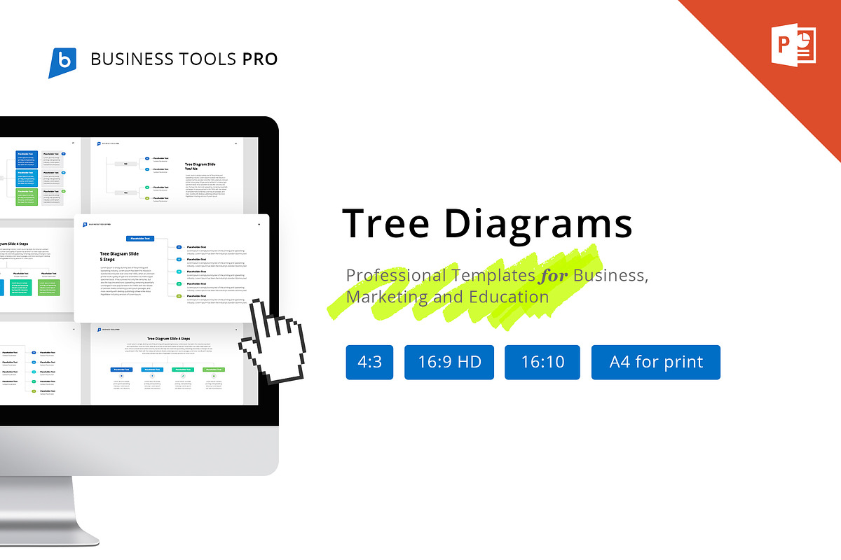 Tree Diagram Templates PowerPoint, a Presentation Template by HiSlide.io