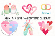 Minimalist Valentine Clipart, an Illustration by OK Design (Thumbnail 2 of 6)