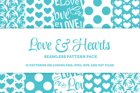 Love & Hearts 10 Seamless Patterns preview 4