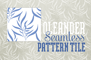 Seamless Pattern: Oleander Elegant