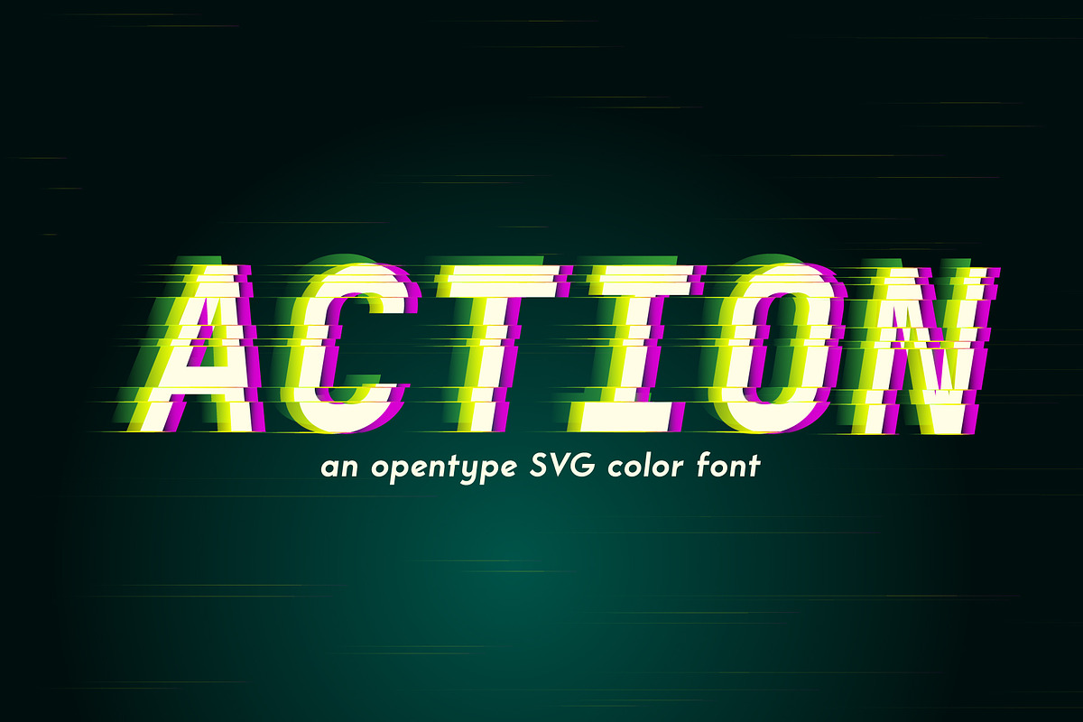 Action –an opentype SVG color font, a Script Font by Zimages (Photo 1 of 9)