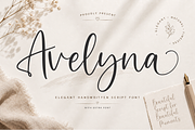Avelyna – Elegant Handwritten Script, a Script Font by cocodesign (Thumbnail 1 of 9)