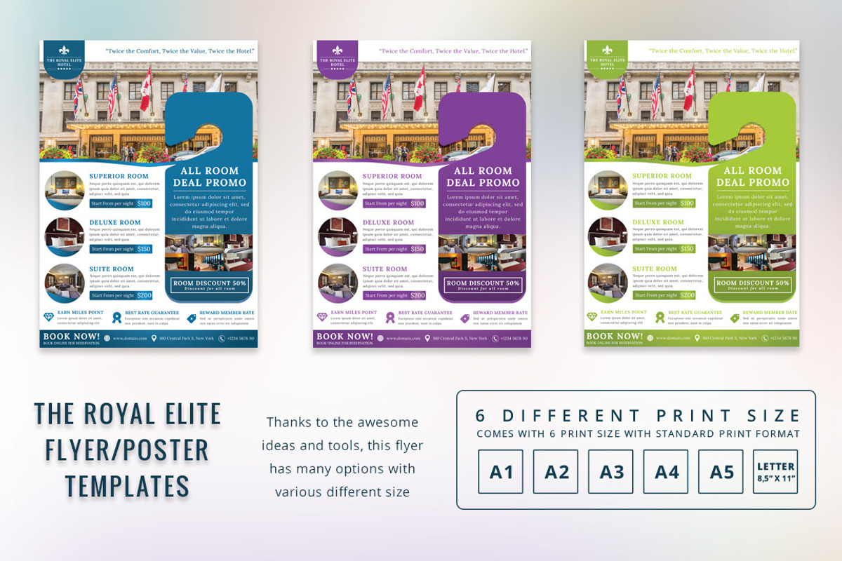 The Royal Elite Hotel Flyer Template, a Flyer Template by Affantjie Photowork (Photo 2 of 5)