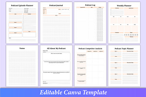 2024 Podcast Planner Canva Template