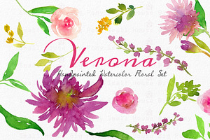 Verona - Watercolor Floral Set