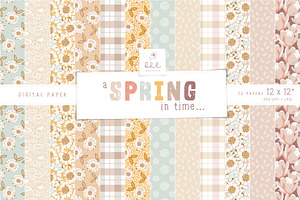 Spring Time Digital papers 300dpi