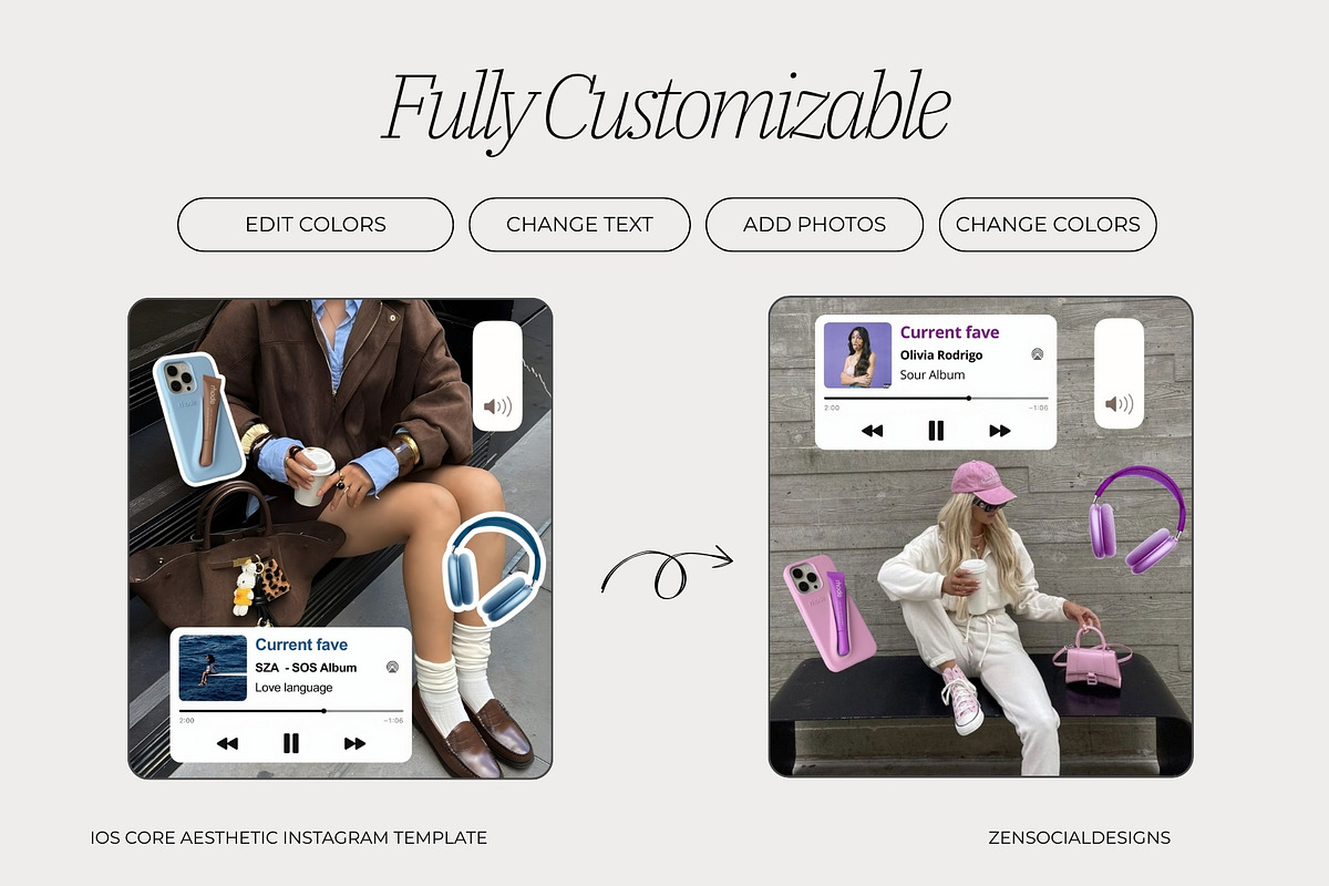 iOS Core Instagram Templates, a Social Media Template by ZenSocialDesigns (Photo 6 of 9)