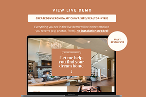 Realtor Kyrie Website Template Canva