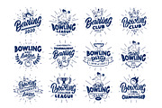 Set of logo Bowling, a Branding & Logo Template by Lettering_Logo (Thumbnail 2 of 5)