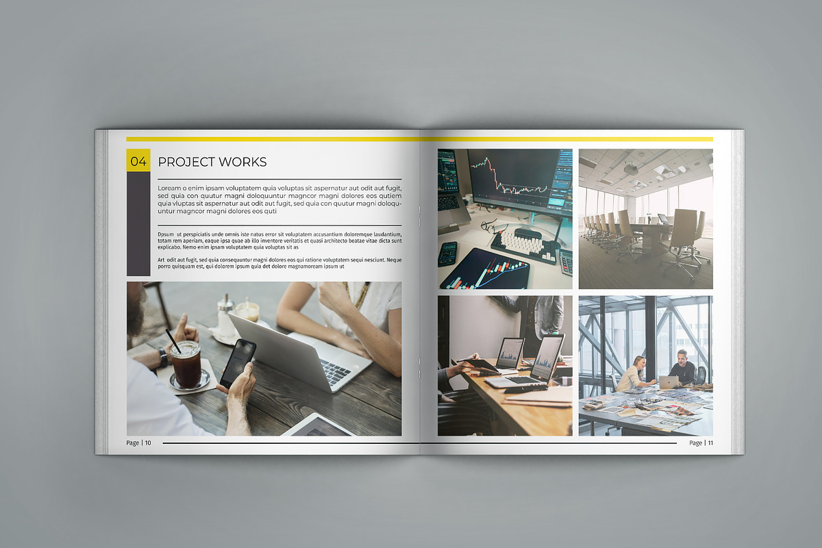 Square Portfolio Brochure, a Brochure Template by Template Shop (Photo 7 of 10)