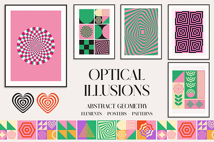 Optical illusions. Abstract shapes