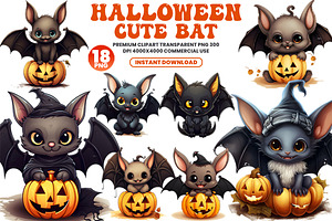 Halloween Bat Sublimation PNG Bundle