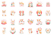 Corgi in Heart Red Rose Valentine Ar, an Illustration by Sublimation Artist (Thumbnail 2 of 6)