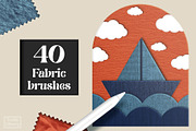 Fabric brushes for procreate, a Brush Add-On by seamlessteam (Thumbnail 2 of 7)
